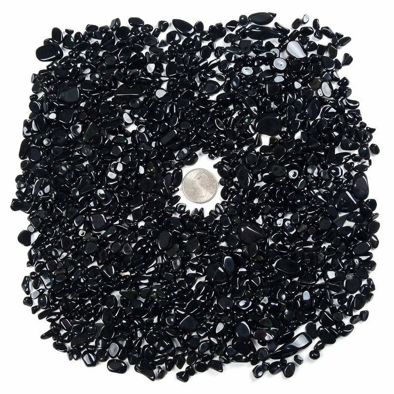 Kalifano TUMBLED STONES Natural Obsidian Tumbled Stone TS-OB