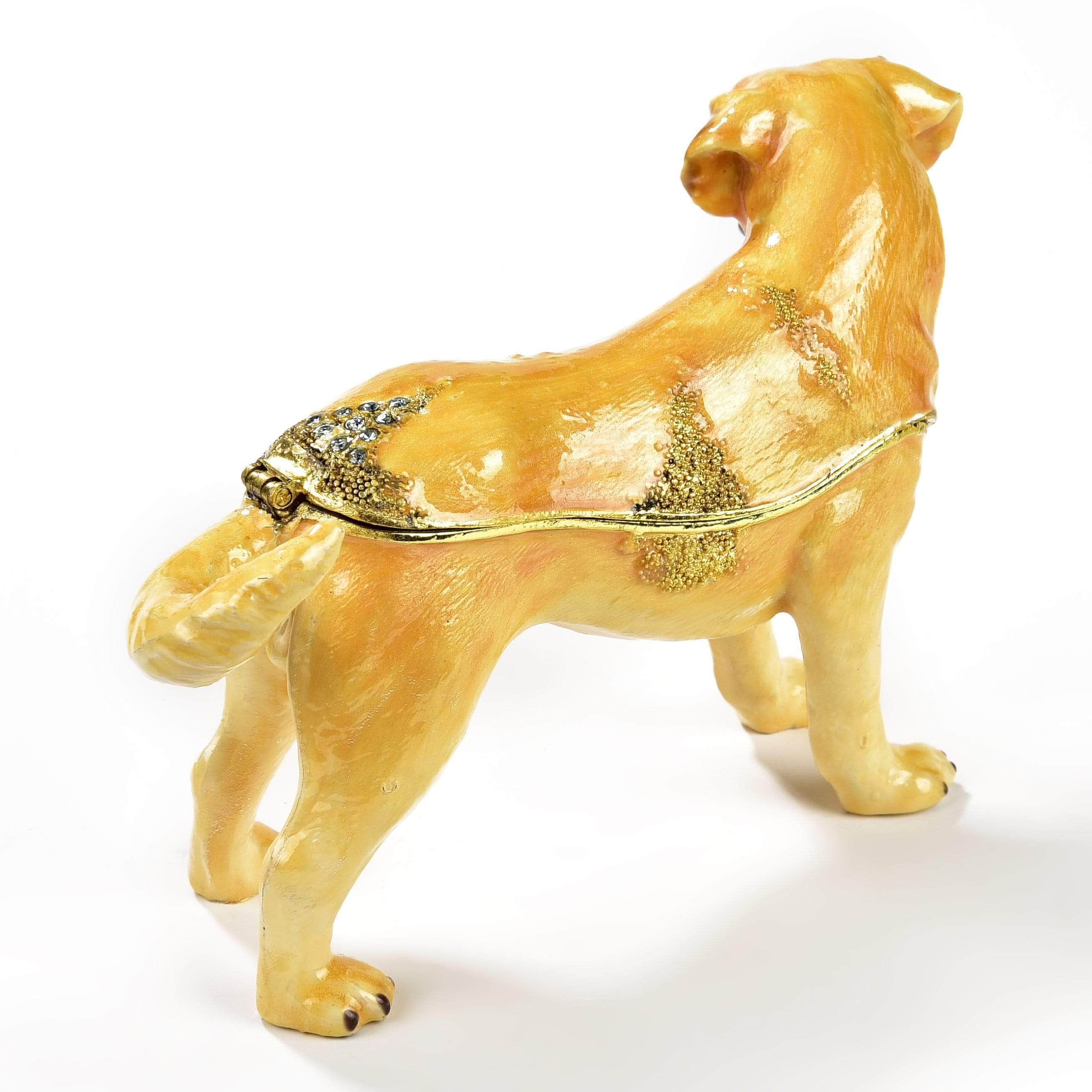 Kalifano Vanity Figurine Labrador Retriever Figurine Keepsake Box made with Crystals SVA-066