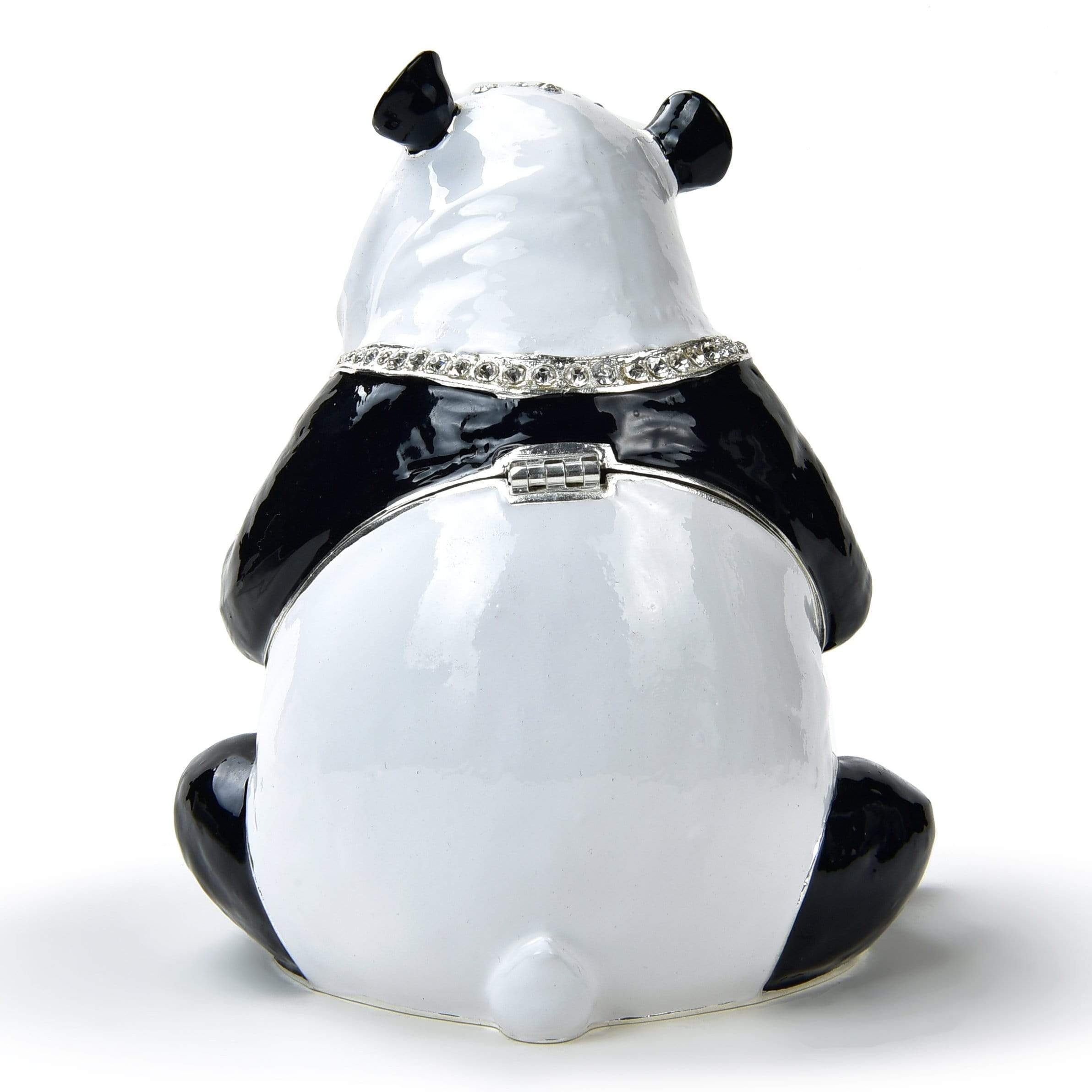 Kalifano Vanity Figurine Panda Figurine Keepsake Box made with Crystals SVA-097